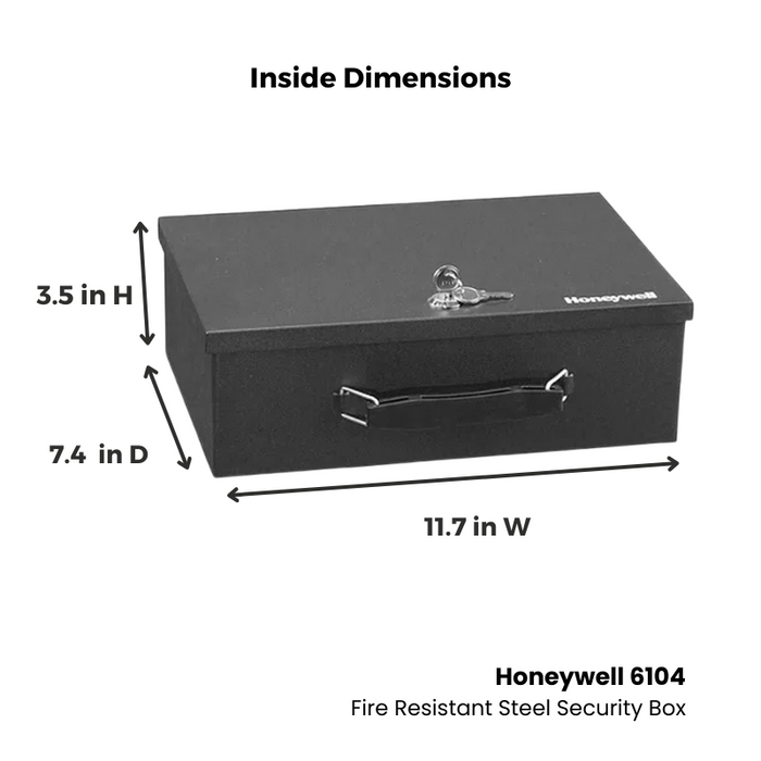 Honeywell 6104 Fire Resistant Steel Security Box