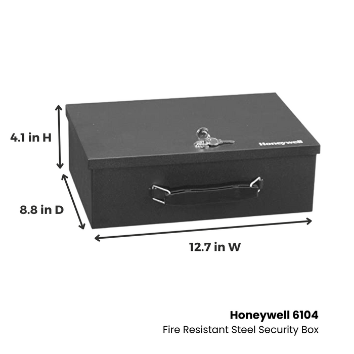 Honeywell 6104 Fire Resistant Steel Security Box — Honeywell Safes PH