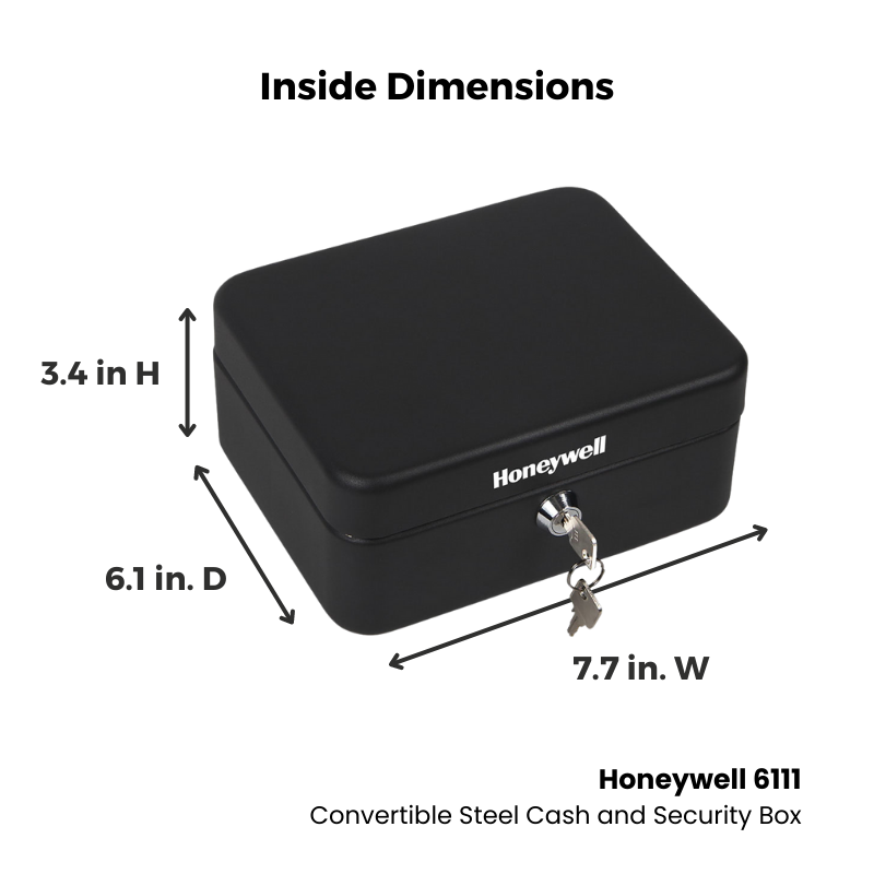 Honeywell 6111 Convertible Steel Cash and Security Box