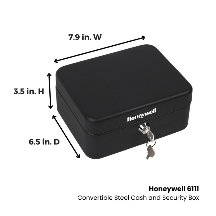 Honeywell 6111 Convertible Steel Cash and Security Box