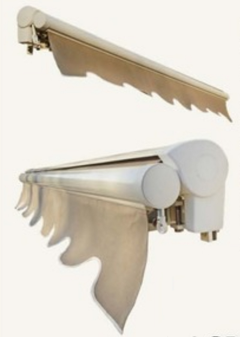 Model LCBF | Economic No Cassette Awning with Roller Blinds at Front Bar